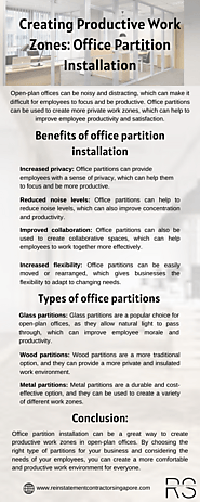 Creating Productive Work Zones: Office Partition Installation