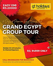 Egypt Group Tour Package from Chennai | GT Holidays