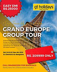 Europe Group Tour Packages from Bangalore | GT Holidays