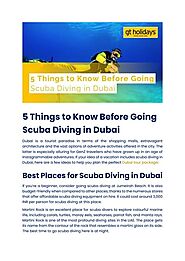 All You Must Know About Scuba Diving in Dubai