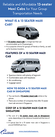 Reliable and Affordable 13-seater Maxi Cabs for Your Group Transportation Needs