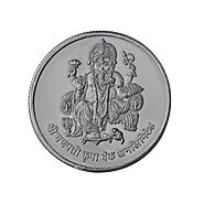 Ganesh Ji Silver Plated Coin (Set of 7 Coins) | Ganpati Coins | Religious Coins