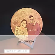 Modernart Personalized 3D Printed Photo Moon Lamp - GiftsNArt Custom Gifts Items