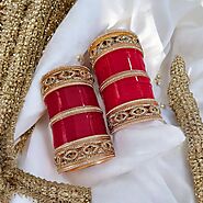 Buy Designer Chura - Red - Evil Eye | Wedding Chura Bangles