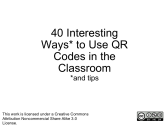 40 interesting ways to use QR Codes in the classroom