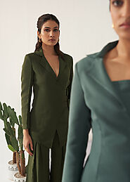 Talia - Pine Green | 3 Piece Co-ord Set - Detales Fashion