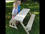 Kids 2-in-1 folding picnic table and bench seat
