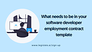 What needs to be in your software developer employment contract template