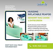 Hugging Inflatable Peapod Sensory Hug Canoe 1.5mtr/Green – By Bouncyband
