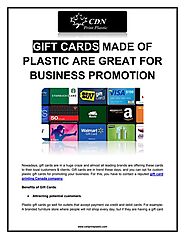 Gift cards made of plastic are great for business promotion