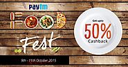 Paytm Food Festival Wallet Offers: 50% Cashback on Dominos, Foodpanda, Swiggy - Sitaphal