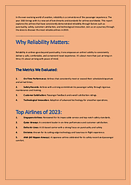 The Most Reliable Airlines in 2023