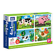 4 in 1 My Farm 48 Pieces Puzzle 3+ Years – Mini Leaves