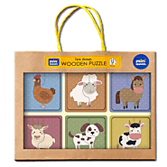 Farm Friends 2 Piece Wooden Puzzles 2+ Years – Mini Leaves