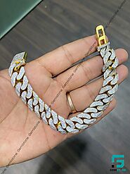 16mm Iced Out Men Cuban Bracelet - Gemistone