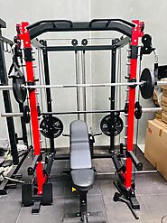 Home Gym Smith Machine Package Bench 100KG Weights