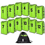 brooman Scrimmage Training Vest Kids Youth Adult Soccer Practice Jersey Athletic Pinnies (XL,Lime-1)
