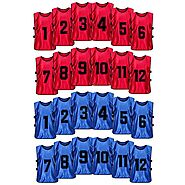 MTTYYD Scrimmage Training Vest Team Sports Pinnies Reversible Numbered Soccer Team Pennies Kids Youth Adult Jerseys (...