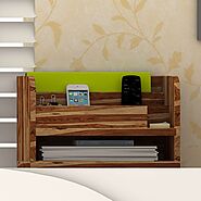Askos Solid Wood Desk & Stationery Organizer