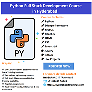 Python Full Stack Developer Course in Hyderabad