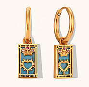 The Empress Dangle Huggie Earrings for Women - Gems for a Gem