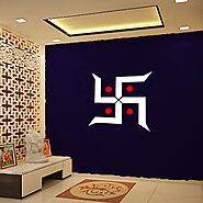 Swastika patterned Pooja Room Tiles