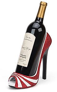 High Heel Wine Bottle Holder - Four Attactive Style Variations Available (Striped)...