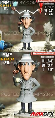 3DXM - Inspector Gadget Chibi 3D Print