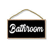 Elevate Your Space: Rustic Elegance with Wooden Bathroom Signs!