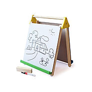 Wooden Easel Board for Kids : Table-Top 3-in-1 drawing Board (2-8 years) – Shumee