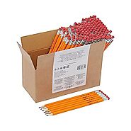 Amazon Basics Woodcased #2 Pencils, Pre-sharpened, HB Lead Bulk Box of 150, Yellow