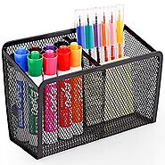 Magnetic Pencil Holder - Extra Strong Magnets Mesh Marker Holder Perfect for Whiteboard, Refrigerator and Locker Acce...