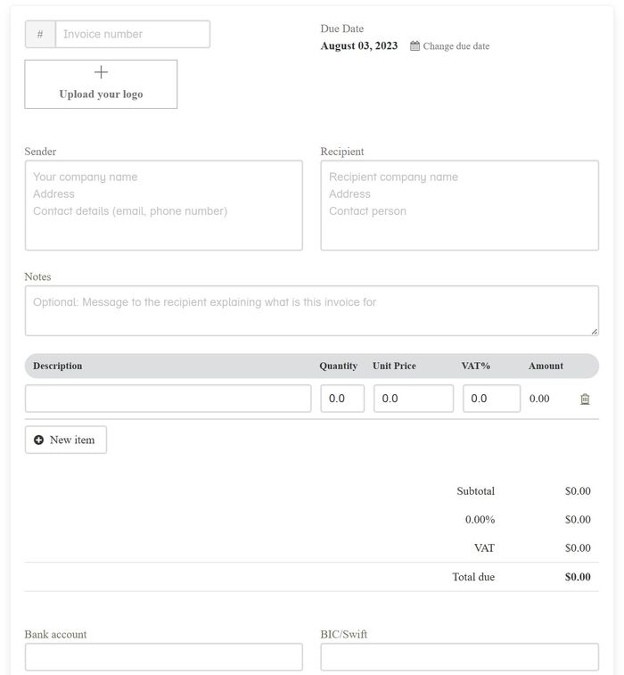 Free Online Invoice Generators A Listly List