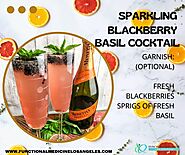 Sparkling Blackberry Basil Cocktail