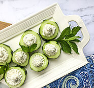 Cucumber Cups with Whipped Feta and Dill