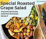 Roasted Grape Salad with Arugula, Figs, and Blue Cheese