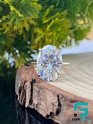 8 Ct Oval Big Diamond Hidden Halo Engagement Ring