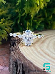 Oval & Marquise Cut Diamond Engagement Ring