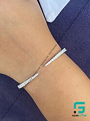 Diamond Claw Cuff Bracelet - Gemistone