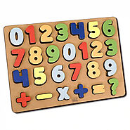 123 Wooden Chunky Number Board 2+ Years – Mini Leaves