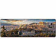 Athens Greece Panorama 108 Pieces Wooden Floor Puzzle – Mini Leaves