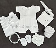 White Baptism Outfit For Newborn Baby Boy