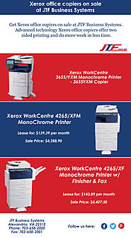 Get Xerox office copiers on sale at JTF Business Systems
