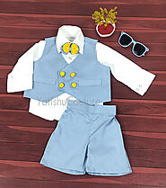 Baby Boy Waistcoat Outfit For First Birthday Party