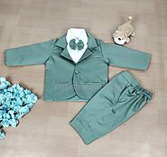 Green Baby Boy Outfit Set for Wedding