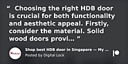 Shop best HDB door in Singapore — My Digital Lock