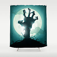 Rising from the Dead - Halloween Shower Curtain