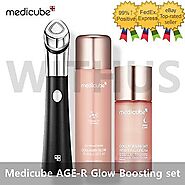 Medicube AGE-R Glow Boosting set Booster Healer + Bubble Serum + Mask skin care | eBay