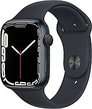 Apple Watch Series 7 (GPS, 45mm) Midnight Aluminum Case with Midnight Sport Band, Regular (Renewed) - New Reviews