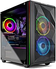 SkyTech Chronos Mini Gaming Computer PC Desktop - Intel Core-i3 10100F 3.6GHz, GTX 1650 4G, 500GB SSD, 8G 3000, RGB F...